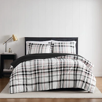 London Fog Charlotte Plaid Midweight Comforter Set
