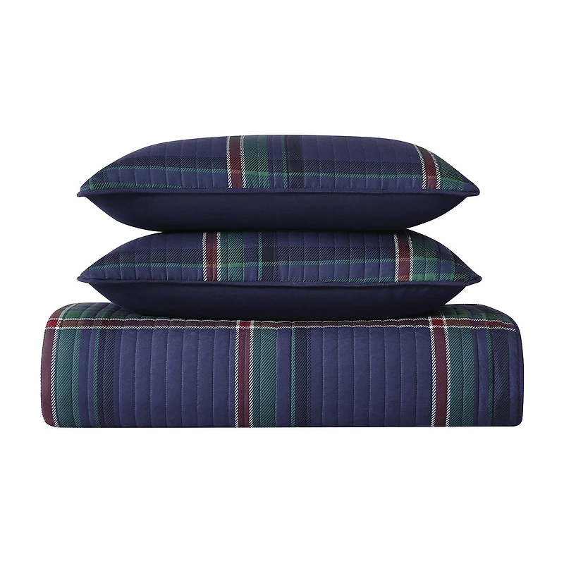 Truly Soft Bronson Plaid Quilt Set