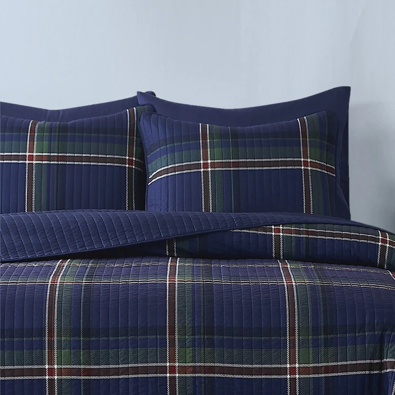 Truly Soft Bronson Plaid Quilt Set