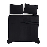 Brooklyn Loom Solid Cotton Percale Quilt Set