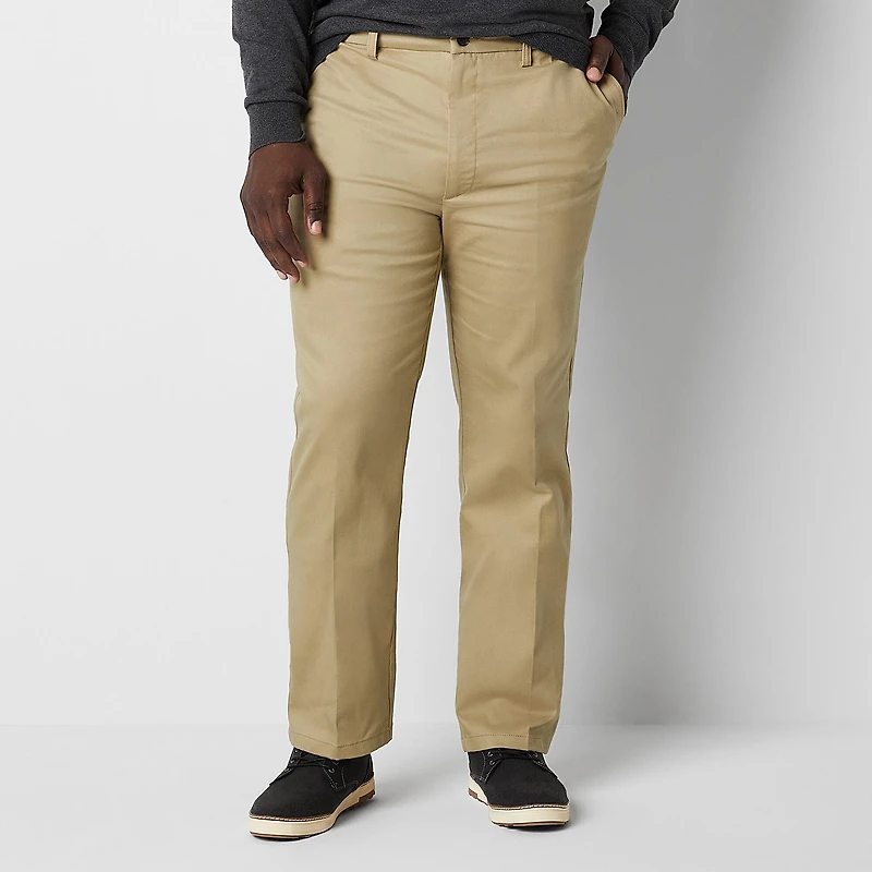 St. John's Bay Universal Easy Care Extender Mens Classic Fit Big and Tall Flat Front Pant