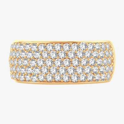 (H-I / I1) Womens 1 1/2 CT. T.W. Lab Grown White Diamond 10K Gold Anniversary Band
