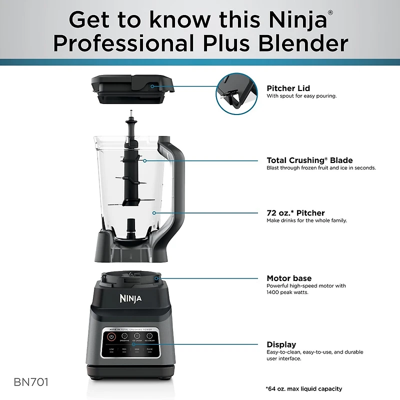 Ninja Professional Plus Blender DUO with Auto-iQ