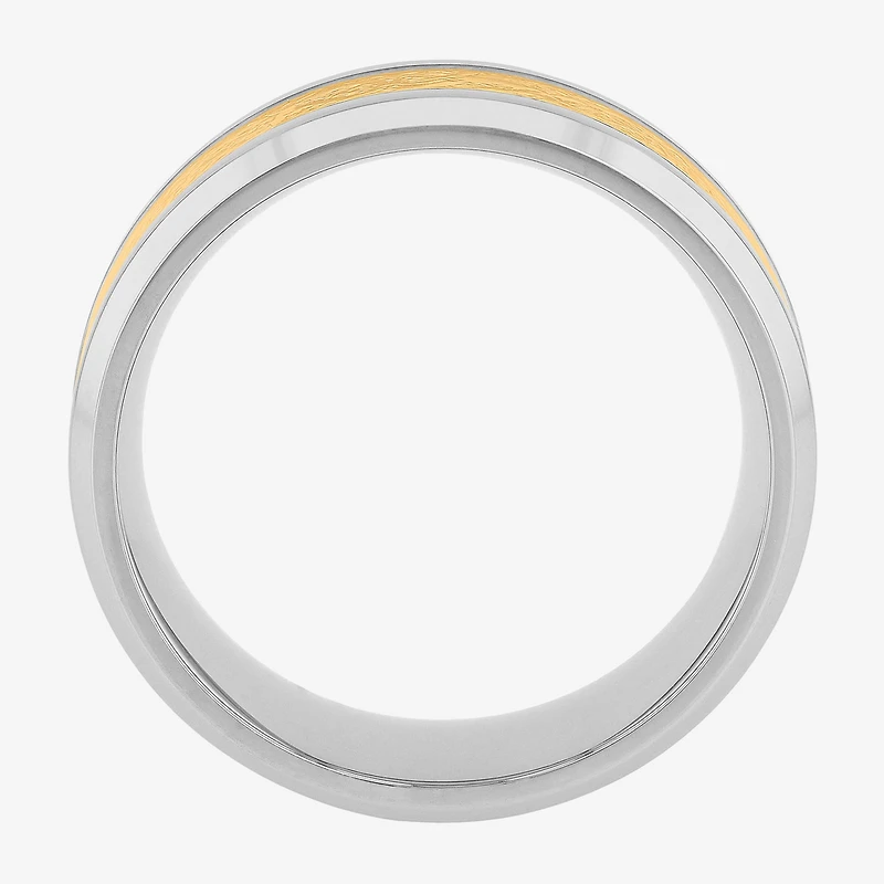 Mens Two-Tone Celtic Dragon Wedding Band