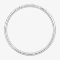 4mm Silver Domed Mens Wedding Ring