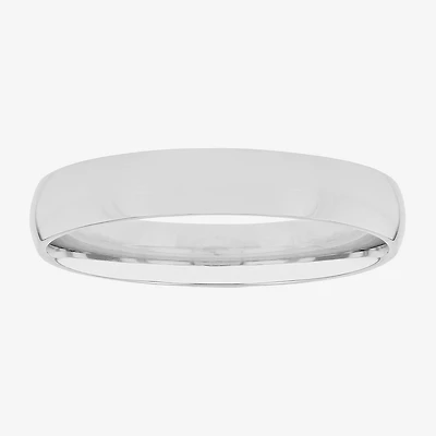 4mm Silver Domed Mens Wedding Ring