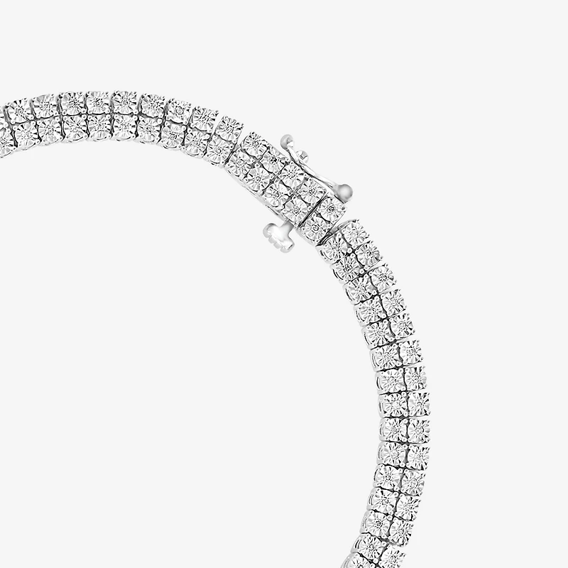 Effy Final Call Womens 1/2 CT. T.W. Natural White Diamond Sterling Silver 7 Inch Tennis Bracelet