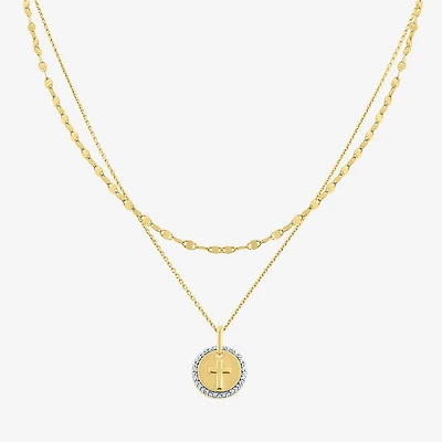 YES, PLEASE! 2-pc. Diamond-Accent Necklace Set in 14K Gold Over Silver