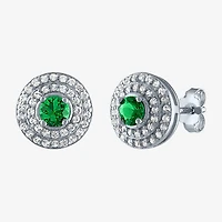 Womens Lab Created Green Emerald Sterling Silver 2-pc. Jewelry Set