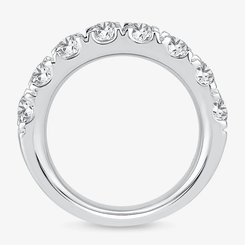 (H-I / Si1-Si2) Womens 3MM 2 CT. T.W. Lab Grown White Diamond 14K Gold Wedding Band