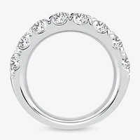 (H-I / Si1-Si2) Womens 3MM 2 CT. T.W. Lab Grown White Diamond 14K Gold Wedding Band