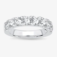 (H-I / Si1-Si2) Womens 3MM 2 CT. T.W. Lab Grown White Diamond 14K Gold Wedding Band