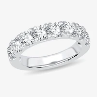(H-I / Si1-Si2) Womens 3MM 2 CT. T.W. Lab Grown White Diamond 14K Gold Wedding Band