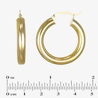 14K Gold 5mm x 25 - 40mm Hoop Earrings