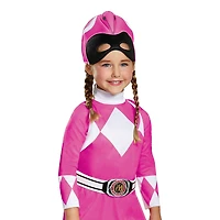 Girls Mighty Morphin Pink Classic Power Rangers Costume