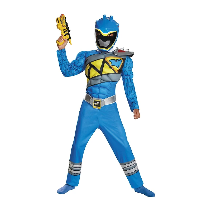 Boys Dino Charge Blue Muscle Power Rangers Costume
