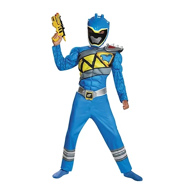 Boys Dino Charge Blue Muscle Power Rangers Costume