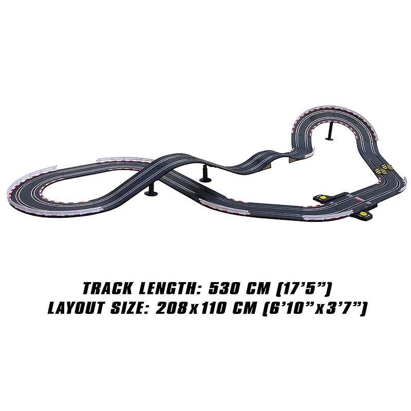 Joysway Superfun Power Slot Car Racing Set - Layout Size: 82"X43" Car