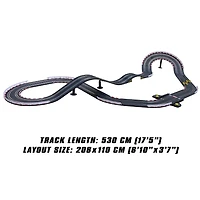 Joysway Superfun Power Slot Car Racing Set - Layout Size: 82"X43" Car