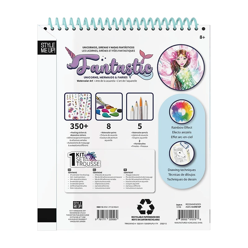 Style Me Up Watercolor Painting Kit 15-pc. Painting Kit