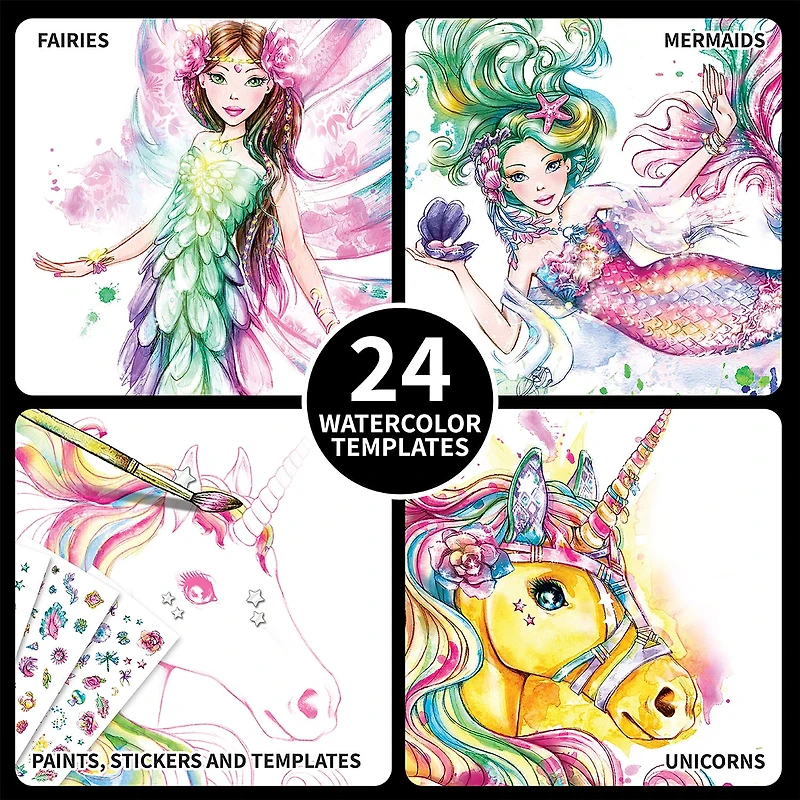 Style Me Up Watercolor Painting Kit 15-pc. Painting Kit
