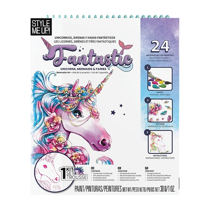 Style Me Up Watercolor Painting Kit 15-pc. Painting Kit