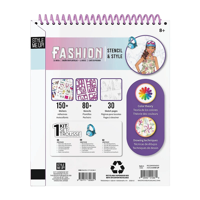 Style Me Up Fashion Stencil & Style Kids Art Kit 16-pc. Art Set