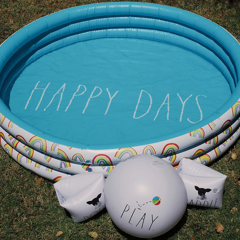 Rae Dunn Swim Kick Play Water Wings N Beach Ball Pool Float