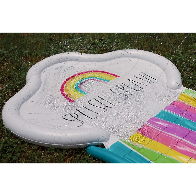 Rae Dunn Splish Splash Rainbow Slide & Ride Water Slide