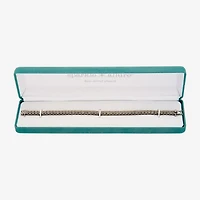 Sparkle Allure Womens Natural Diamond Accent Pure Silver Over Bronze 7.25 Inch Tennis Bracelet