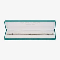 Sparkle Allure Womens Natural Diamond Accent Pure Silver Over Bronze 7.25 Inch Tennis Bracelet