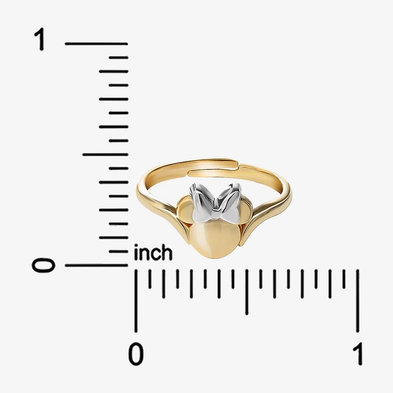 Disney Collection Girls 14K Two Tone Gold Minnie Mouse Signet Ring