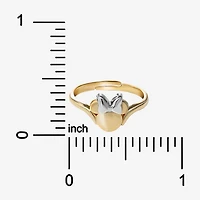 Disney Collection Girls 14K Two Tone Gold Minnie Mouse Signet Ring