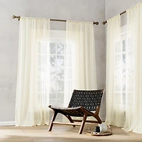 Archaeo Coralie Rod Pocket Sheer Single Curtain Panel