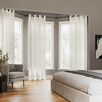 Archaeo Vail Grommet Top Sheer Single Curtain Panel