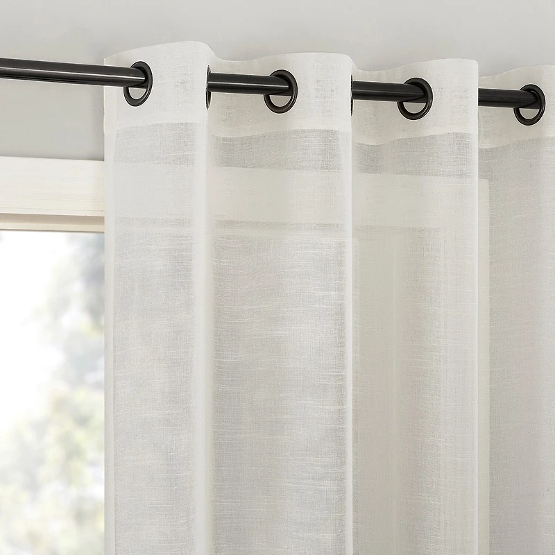 Archaeo Vail Grommet Top Sheer Single Curtain Panel