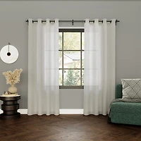 Archaeo Vail Grommet Top Sheer Single Curtain Panel