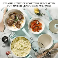 Martha Stewart Ceramic Non-Stick 19-pc. Cookware Set