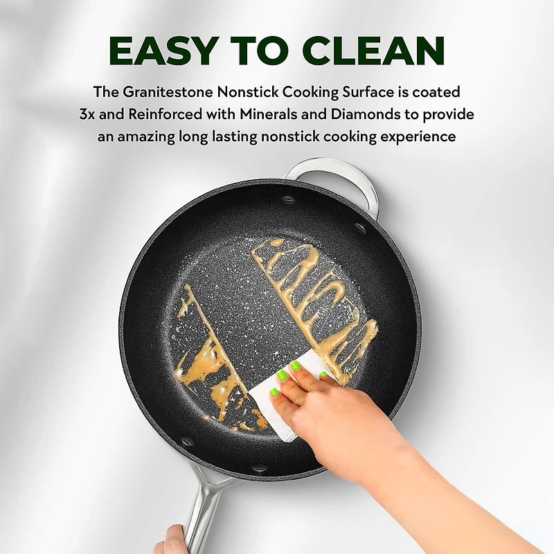 Granitestone Armor Max Hard Anodized Ultra Durable 4-qt. Saute Pan