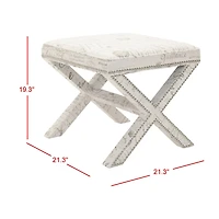 Palmer Nailhead Trim  Footstool