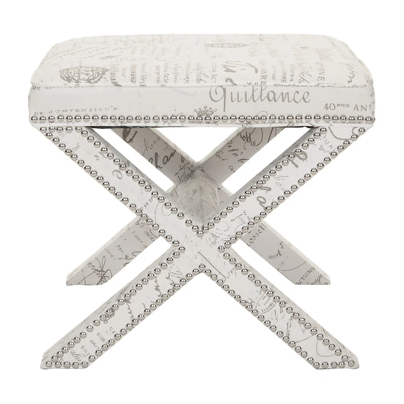 Palmer Nailhead Trim Footstool