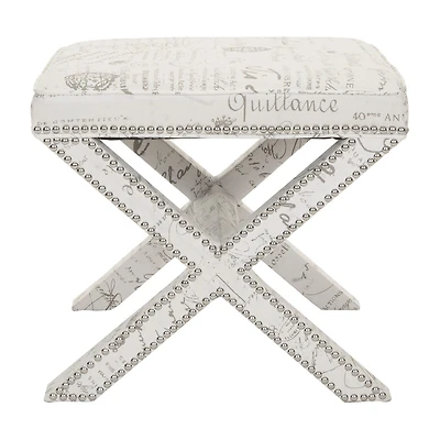 Palmer Nailhead Trim  Footstool
