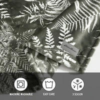 Eddie Bauer Fern Garden Plush fleece Blanket