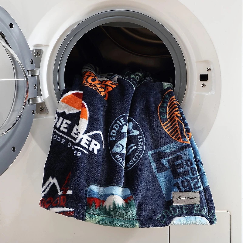 Eddie Bauer Stamps Plush fleece Blanket