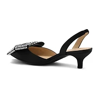 Adrienne Vittadini Soroya Womens Pointed Closed Toe Kitten Heel Pumps
