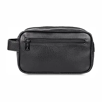 Karla Hanson Mens Travel Double Zipper Toiletry Bag Attache