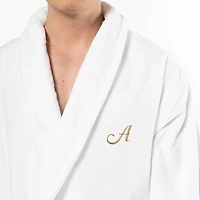 Linum Home Textiles Personalized Anovia Bathrobe Unisex Adult Velour Long Sleeve Length Robe