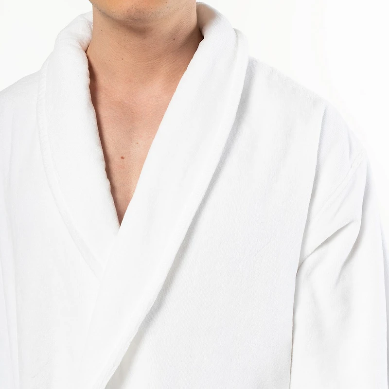 Linum Home Textiles Anovia Bathrobe Unisex Adult Velour Long Sleeve Length Robe