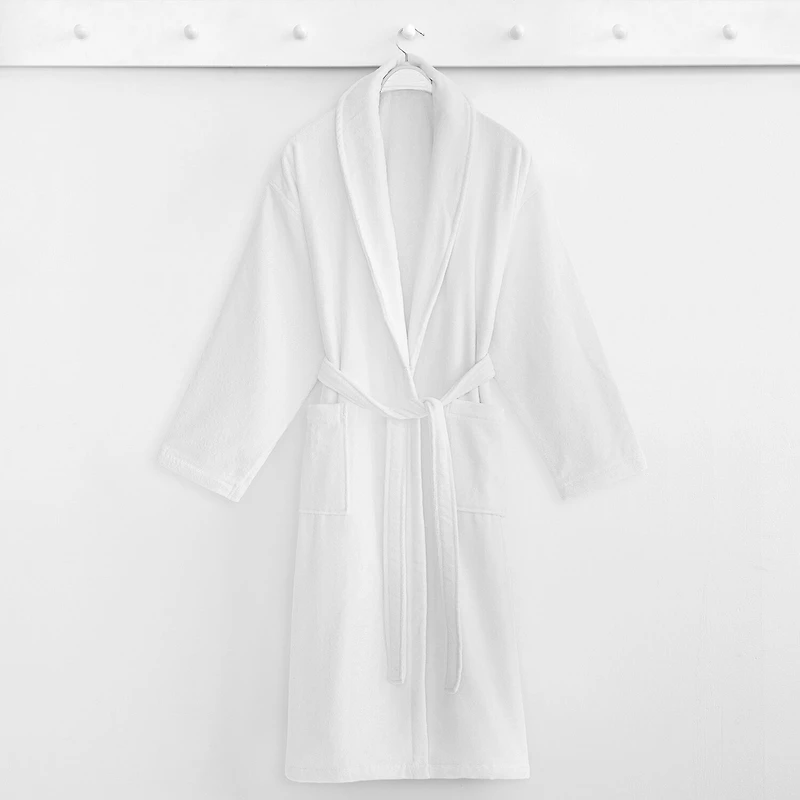 Linum Home Textiles Anovia Bathrobe Unisex Adult Velour Long Sleeve Length Robe