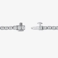 (F, Si2) Womens 5 1/3 Ct. T.W. Lab Grown White Diamond 10K Gold Round 7.5 Inch Tennis Bracelet